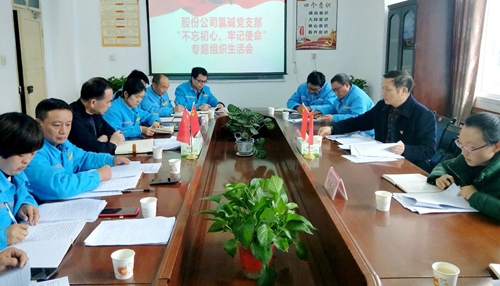 向宇飛列席指導股份公司氯堿黨支部“不忘初心、牢記使命”專題組織生活會
